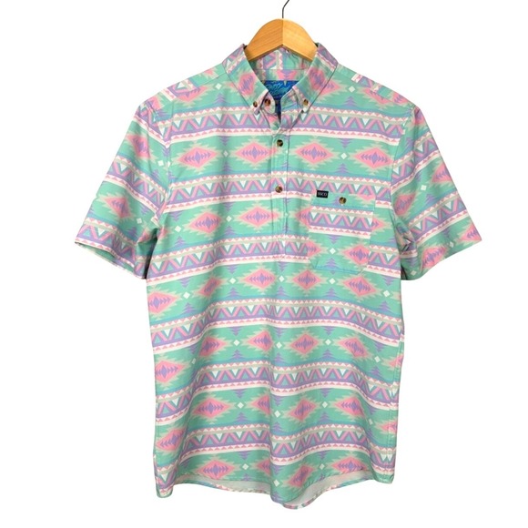 The Southern Shirt Company Other - Southern Shirt 80'S Party Collection Mens Button Down Shirt Short Sleeve MED